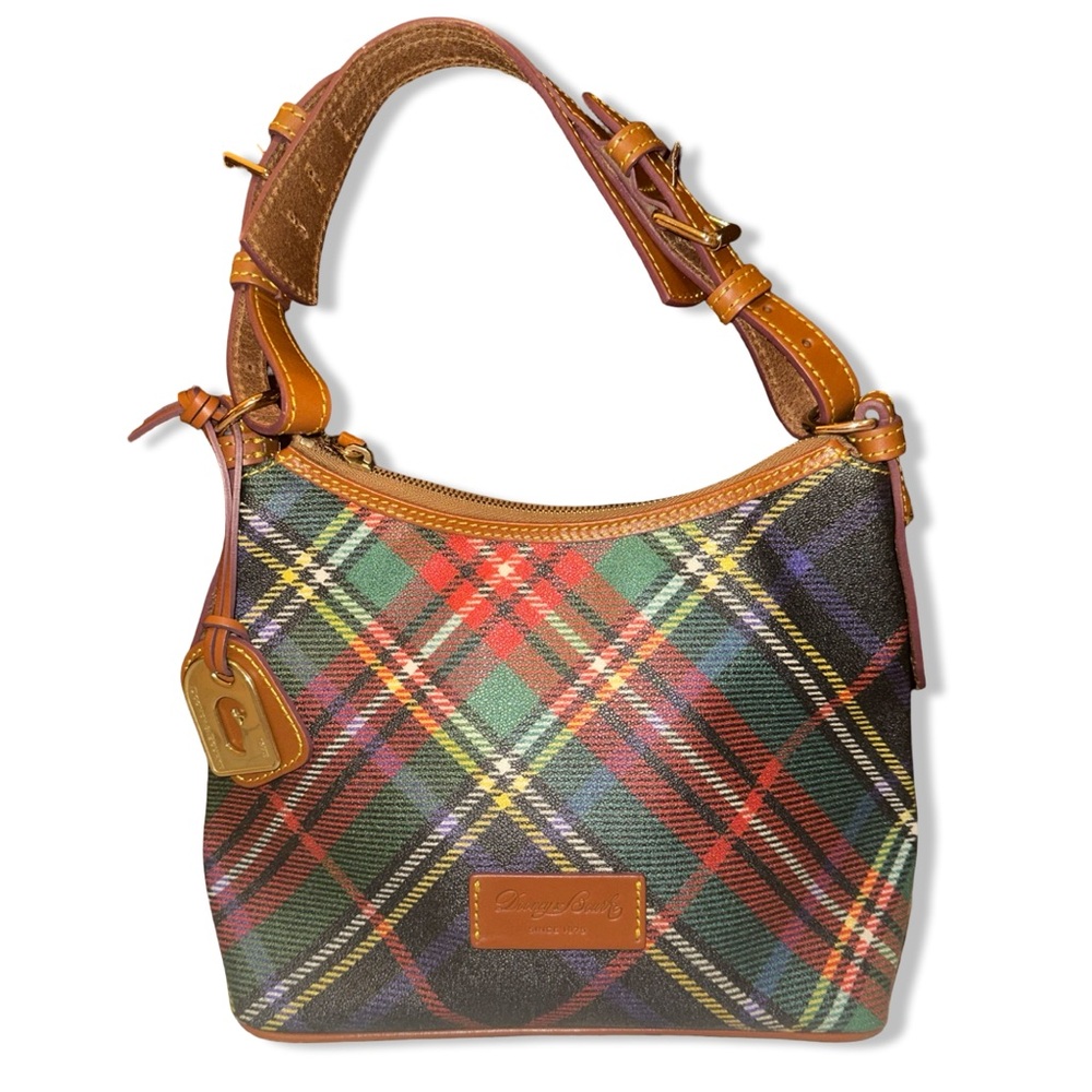 Dooney & Bourke Plaid Hobo Tartan Shoulder Bag Purse